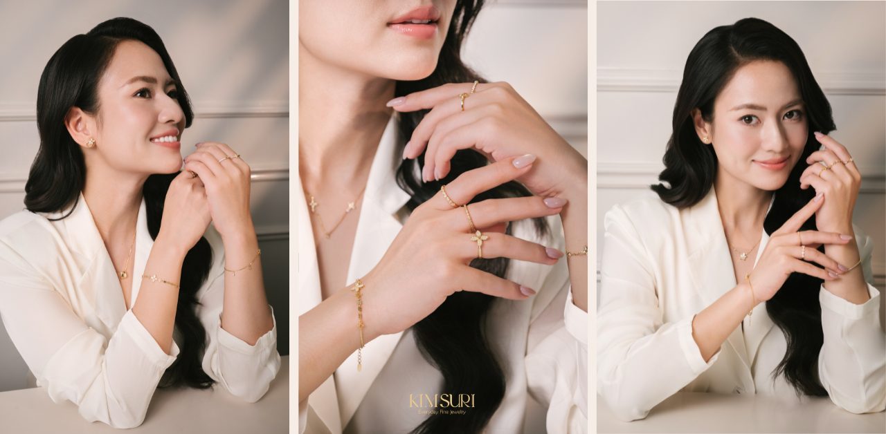 Diễn viên Việt Hoa lan tỏa sắc vàng trong tuần lễ 20/10 cùng Kim Suri BST Floral Grace của Kim Suri