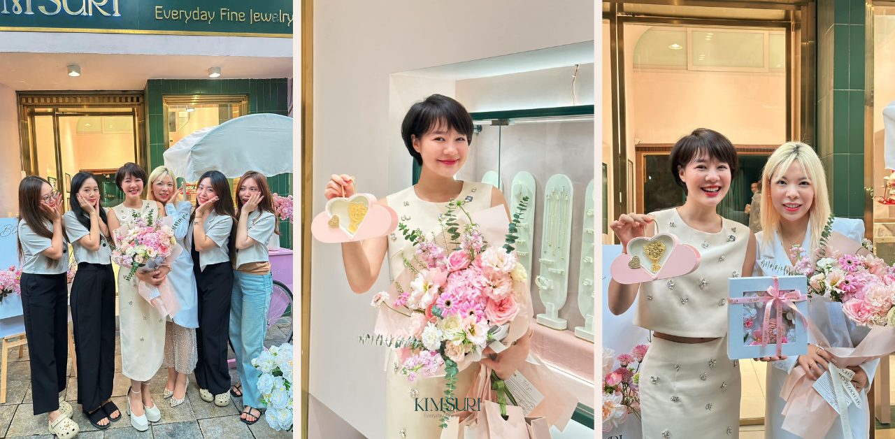 Set trang sức vàng khiến DV Hoàng Kim Ngọc phải “say yes” tại Kim Suri? Diễn viên Hoàng Kim Ngọc tại cửa hàng Kim Suri