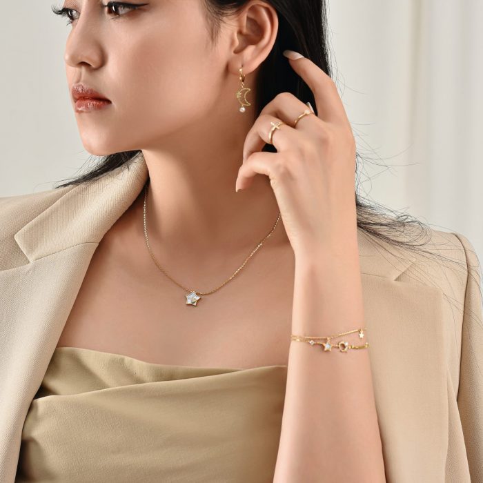 Nhẫn Vàng 10K sóng trơn tinh tế - SR23S005Y - Image 2