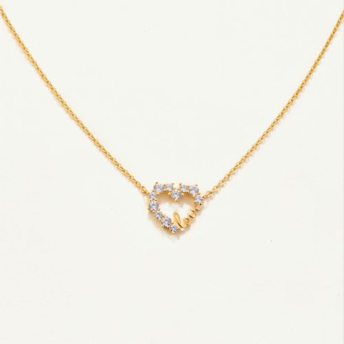 Dây chuyền Vàng 10K mặt tim love - SN23S001Y