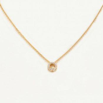 Dây chuyền Vàng 10 mặt tròn đính đá - SN23S006Y