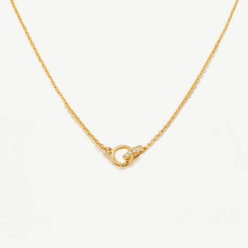 Dây chuyền Vàng 10K nhẫn lồng - SN23S008Y