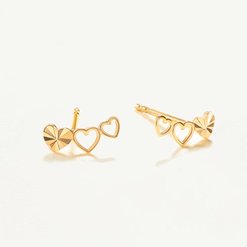 Khuyên tai Vàng 10K hình tim dễ thương - SE23S01