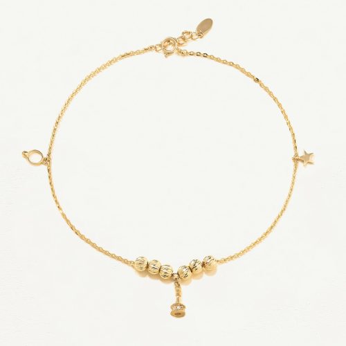 Lắc tay Vàng 10K hoạ tiết bi chuông - SB23S016Y