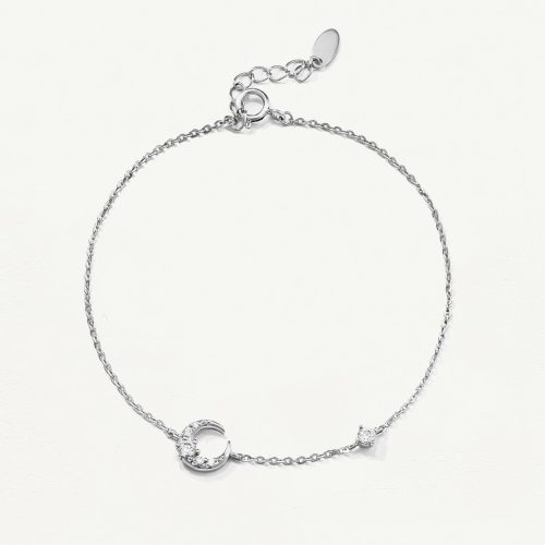 Lắc tay Vàng Trắng 10K mặt trăng - SB23S010W