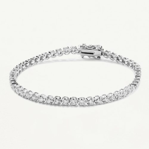 Lắc tay Vàng Trắng 10K gắn đá sáng sang trọng - SB23S018Y