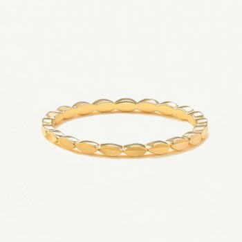Nhẫn Vàng 10K hoạ tiết bóng dài mới lạ - SR23S009Y