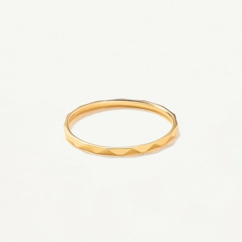 Nhẫn Vàng 10K sóng trơn tinh tế - SR23S005Y