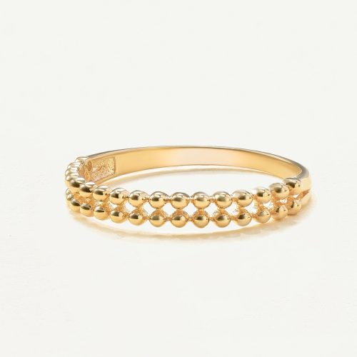 Nhẫn Vàng 10K họa tiết bi đôi cá tính - SR23S010Y