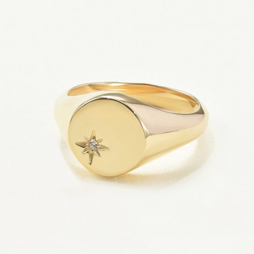 Nhẫn Vàng 10K mặt tròn cá tính - SR23S026Y