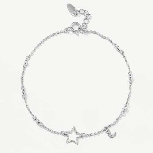 Lắc tay Vàng Trắng 10K ngôi sao - SB23S008W