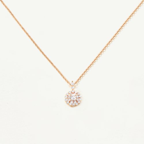 Dây chuyền Vàng 10K mặt đá tròn - SP23S002Y