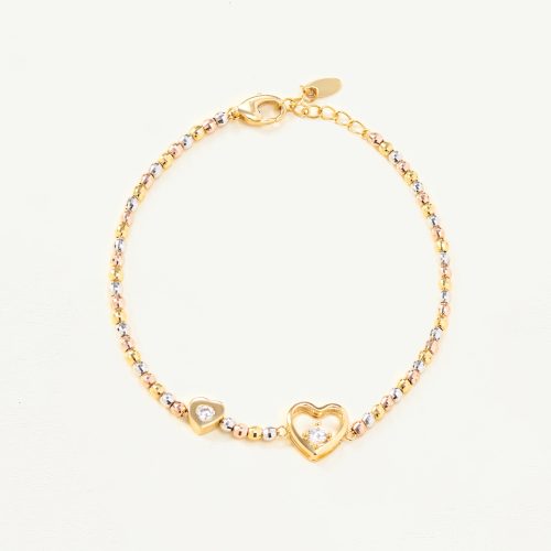 Lắc tay Vàng 10K mặt tim