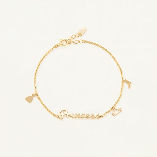 Lắc tay Vàng 10K mặt chữ