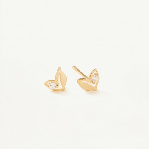 Khuyên tai Vàng 10K mặt tim - SE23S034Y