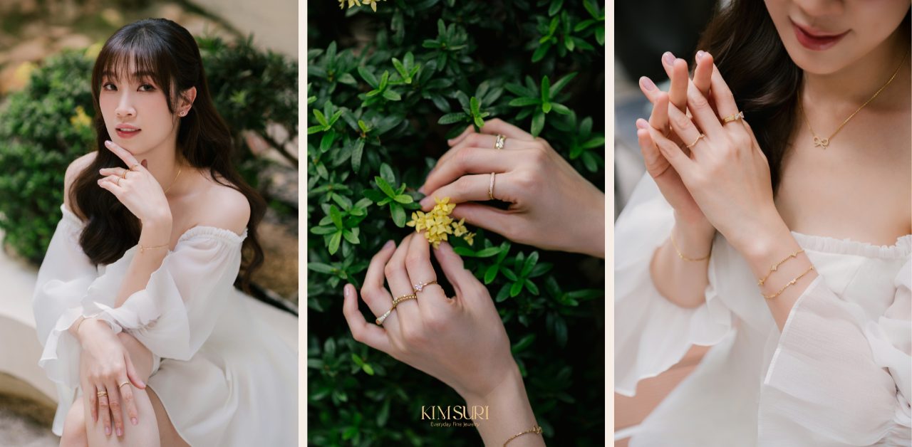 Vàng Hàn Quốc – "Vũ Khí" tạo nên vẻ đẹp tinh tế của Kim Suri Các thiết kế vàng 10K Hàn Quốc tại Kim Suri