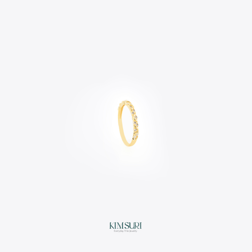 Nhẫn vàng 10k mảnh đính đá 449