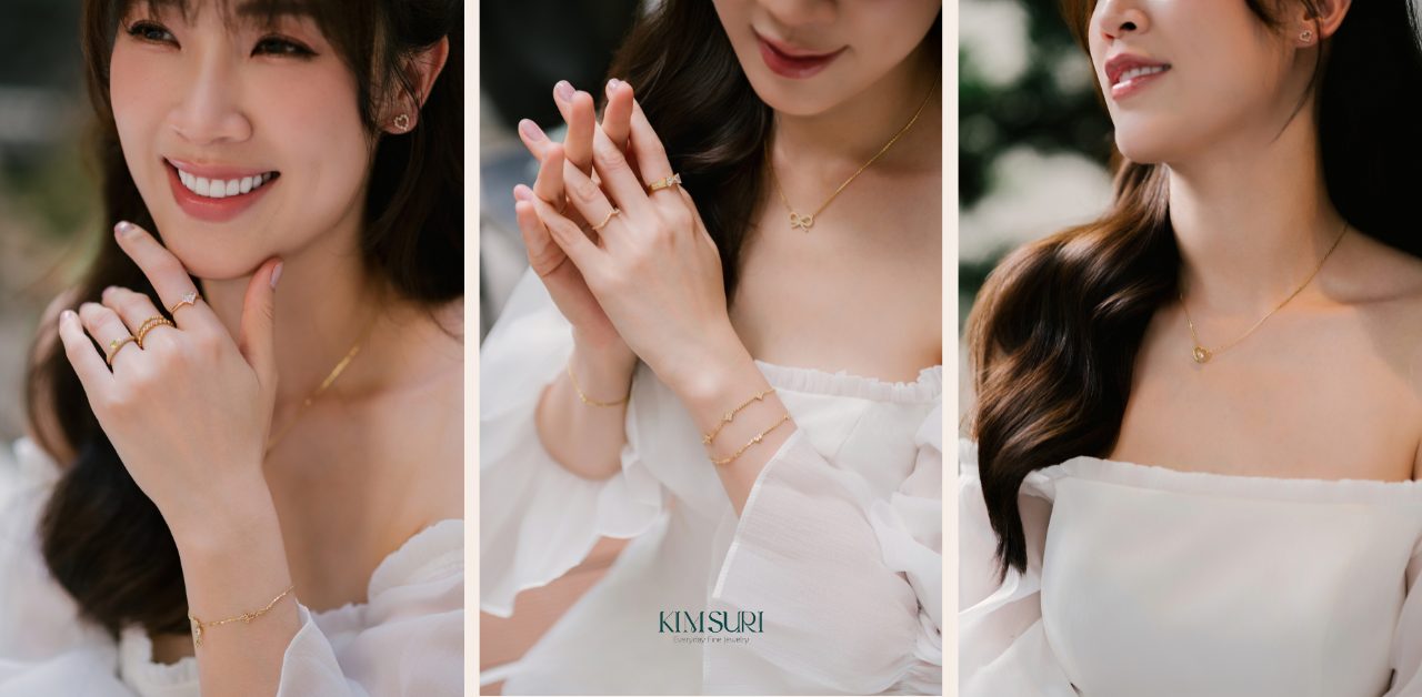 Trang sức vàng 10K Kim Suri chinh phục trái tim nàng hậu Phí Thị Thùy Linh Hoa hậu Du Lịch 2018 tỏa sáng với thiết kế vàng Kim Suri