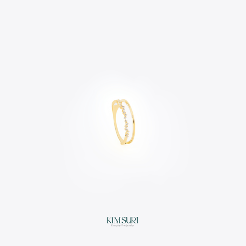 Nhẫn vàng 10k song đôi R160