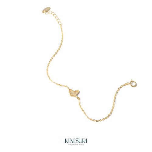 Lắc tay vàng 10k bướm phay B128