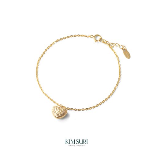 Lắc tay vàng 10k tim rơi B139