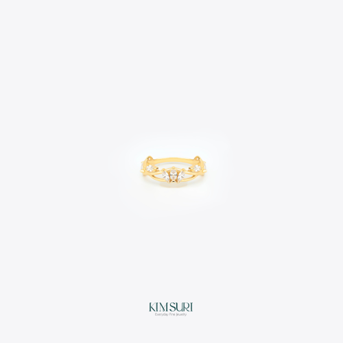 Nhẫn vàng 10k đá nhọn R467