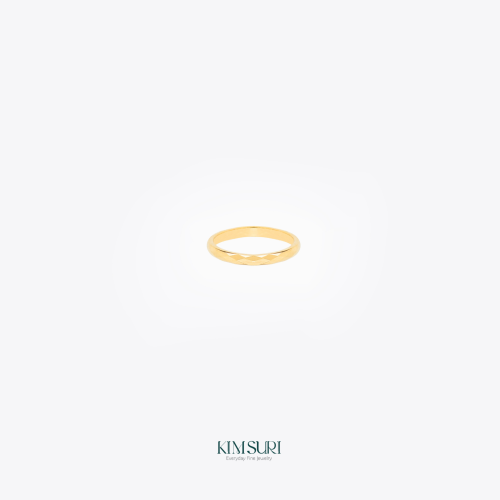 Nhẫn vàng 10k viền con thoi R466