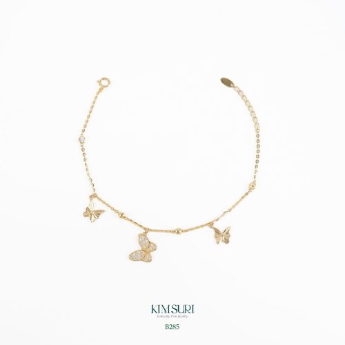 Lắc tay vàng 10k bướm rơi B285