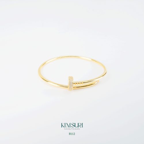 Lắc tay vàng 10k đinh trơn B112