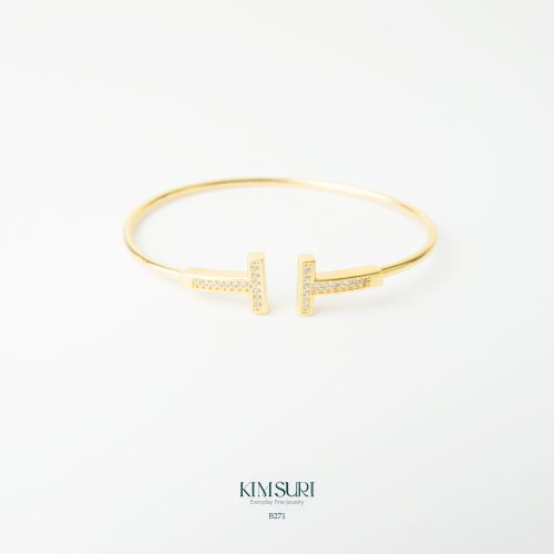 Lắc tay vàng 10k cứng B271