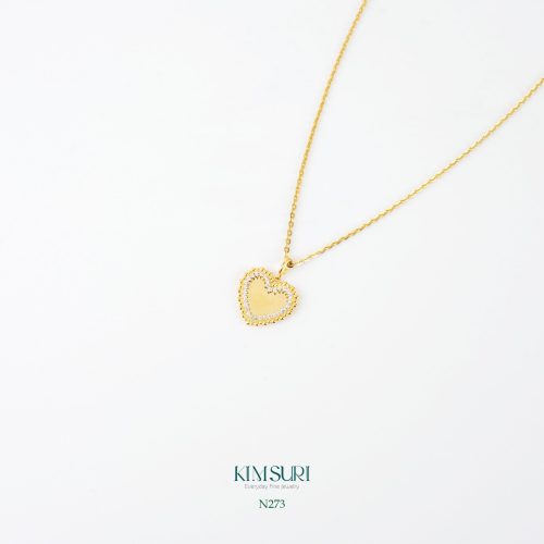 Dây liền mặt vàng 10k tim N273