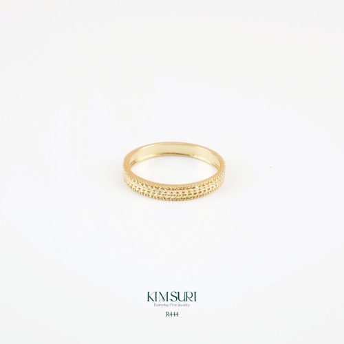 Nhẫn vàng 10k hoa văn R444