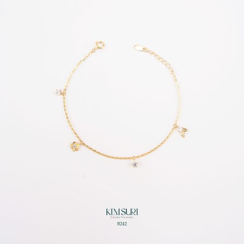 Lắc tay vàng 10k charm rơi B242