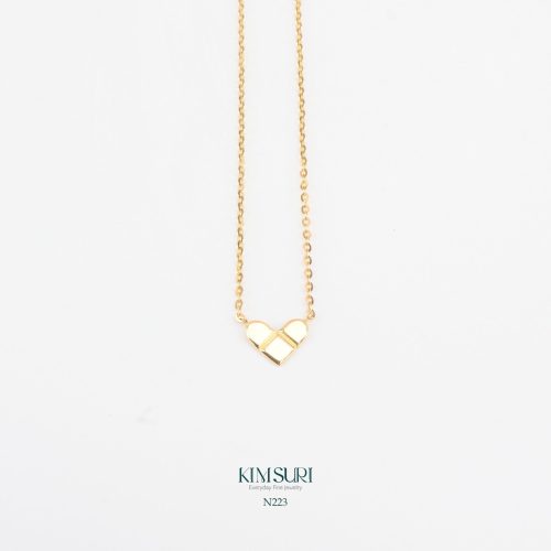 Dây liền mặt vàng 10k mặt tim N223