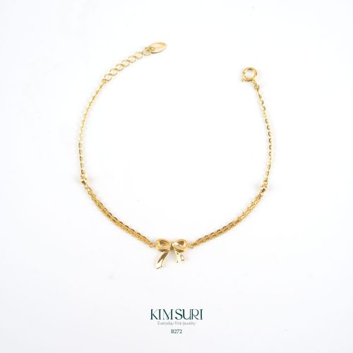 Lắc tay vàng 10k nơ trơn B272