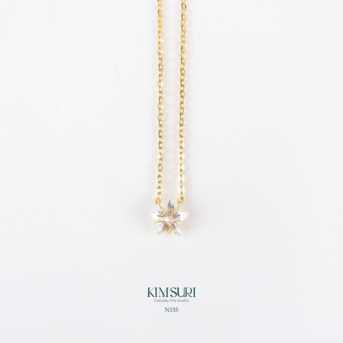 Dây liền mặt vàng 10k ngôi sao đá N155