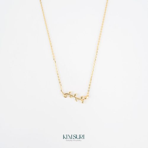 Dây liền mặt vàng 10k lá cành